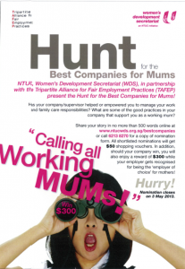Best Mum Award flyer